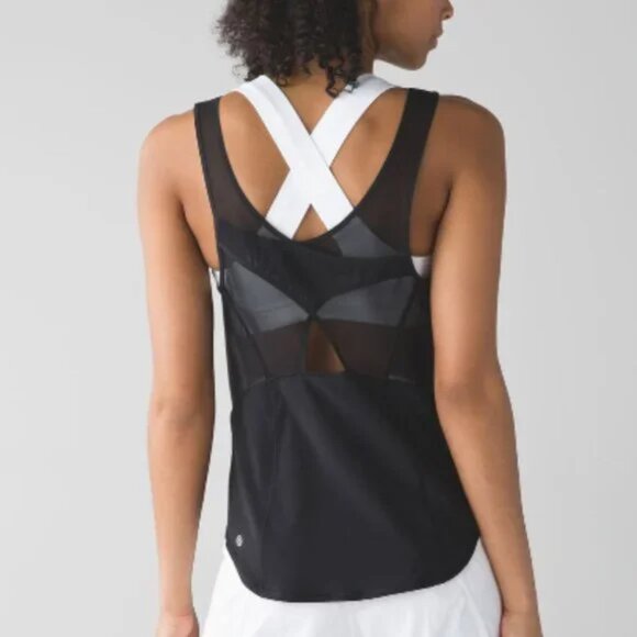 Lululemon Run With The Sun Tank Black 6 - Picture 1 of 16